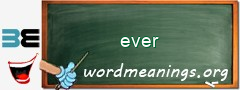 WordMeaning blackboard for ever